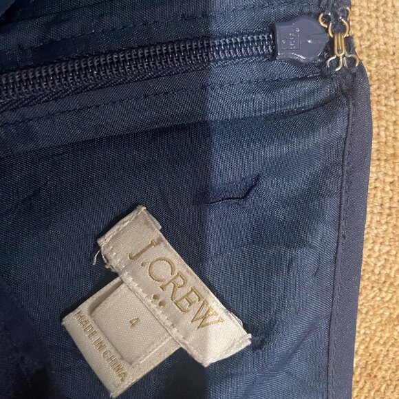 J. Crew Navy Blue Spaghetti Strap Mini Dress, Size 4 - Picture 5 of 6